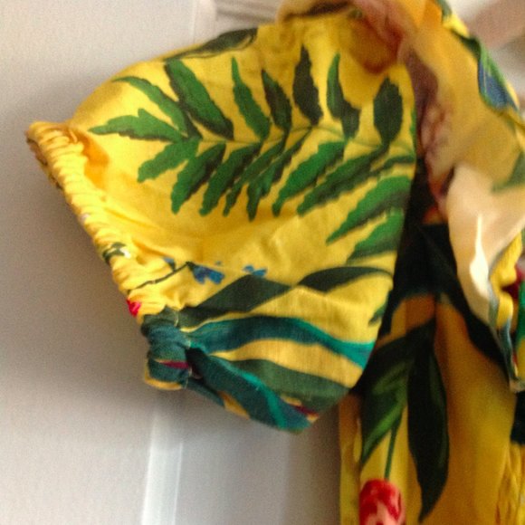 Farm Rio Golden Jungle Linen Midi Dress - Picture 7 of 16